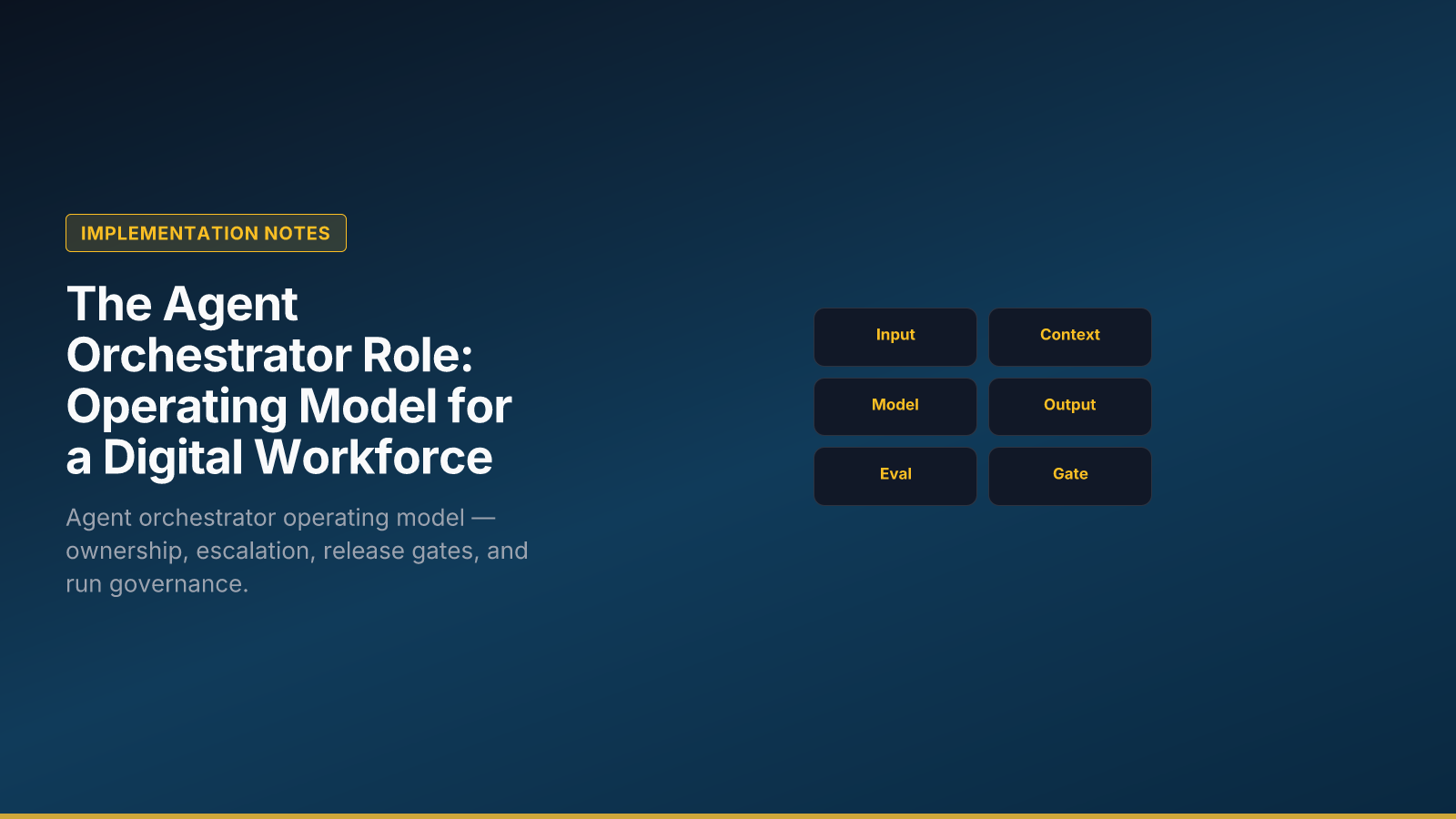 The Agent Orchestrator Role: Operating Model for a Digital Workforce