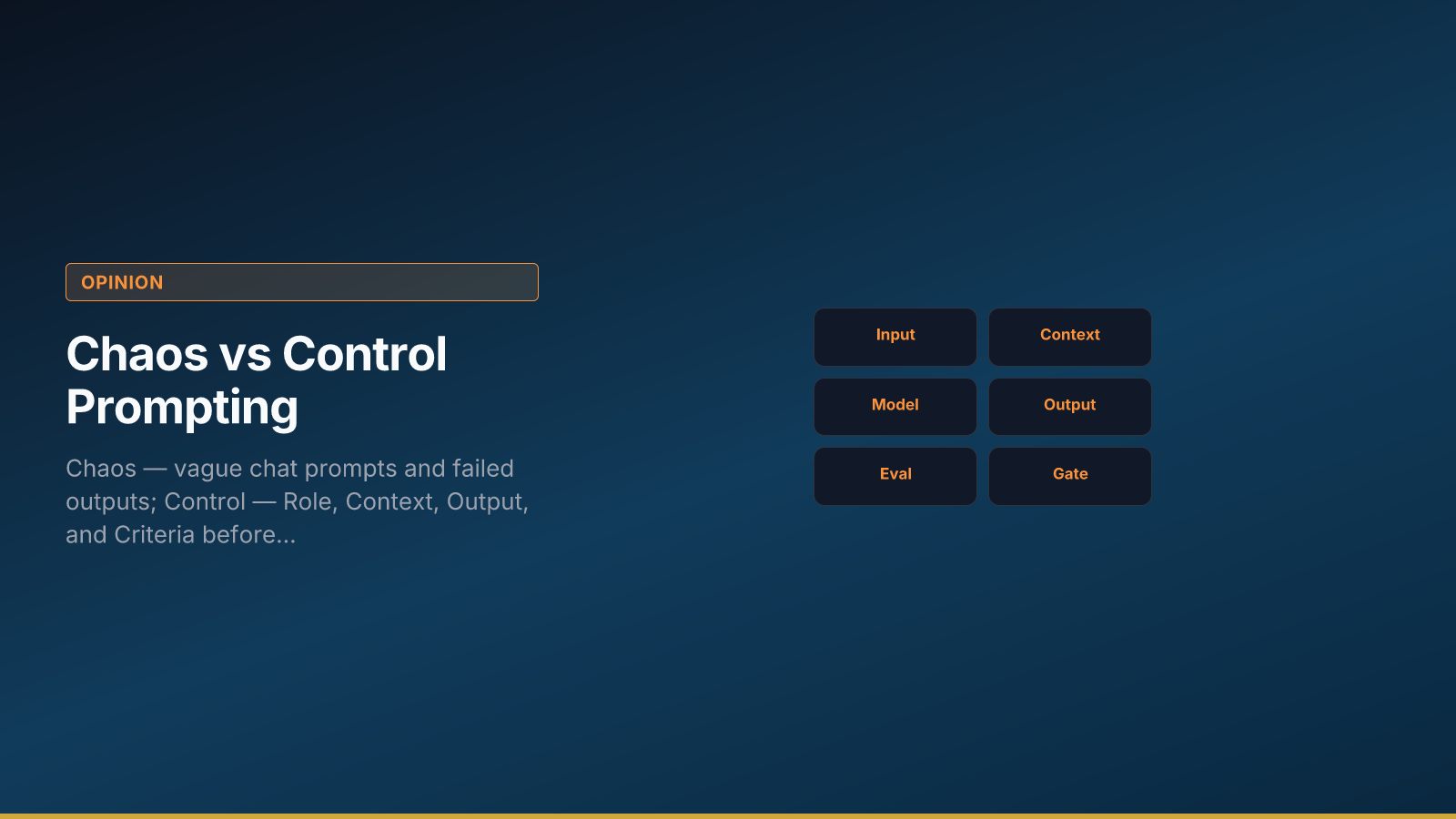 Chaos vs Control Prompting