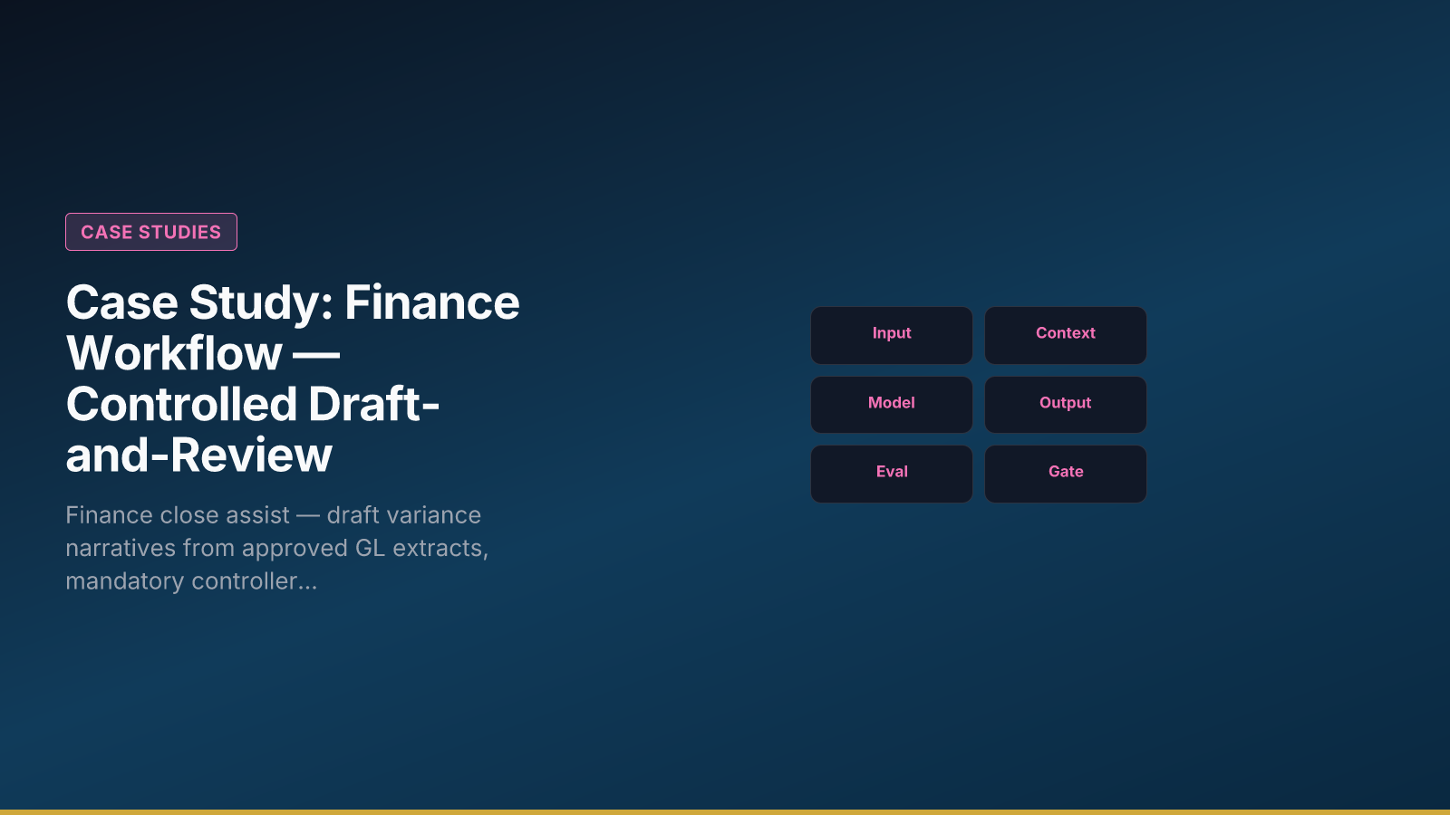 Case Study: Finance Workflow — Controlled Draft-and-Review