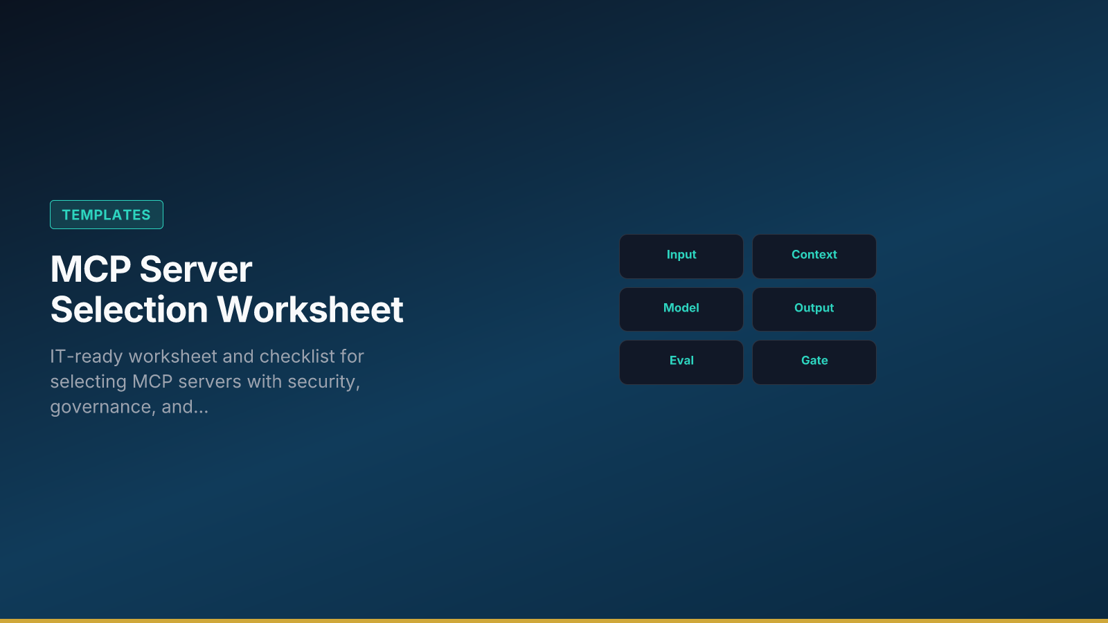 MCP Server Selection Worksheet
