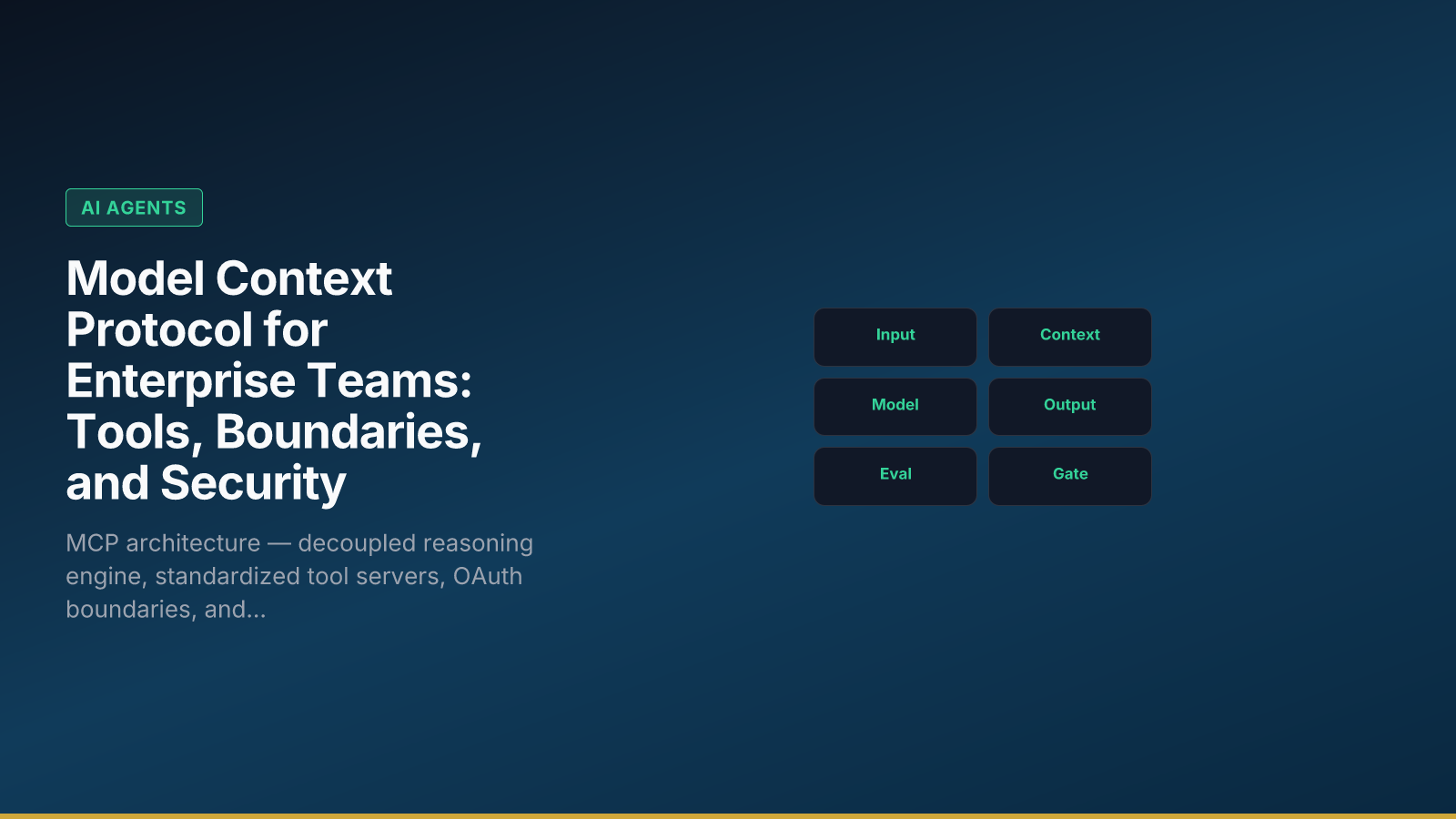 Model Context Protocol for Enterprise Teams: Tools, Boundaries, and Security