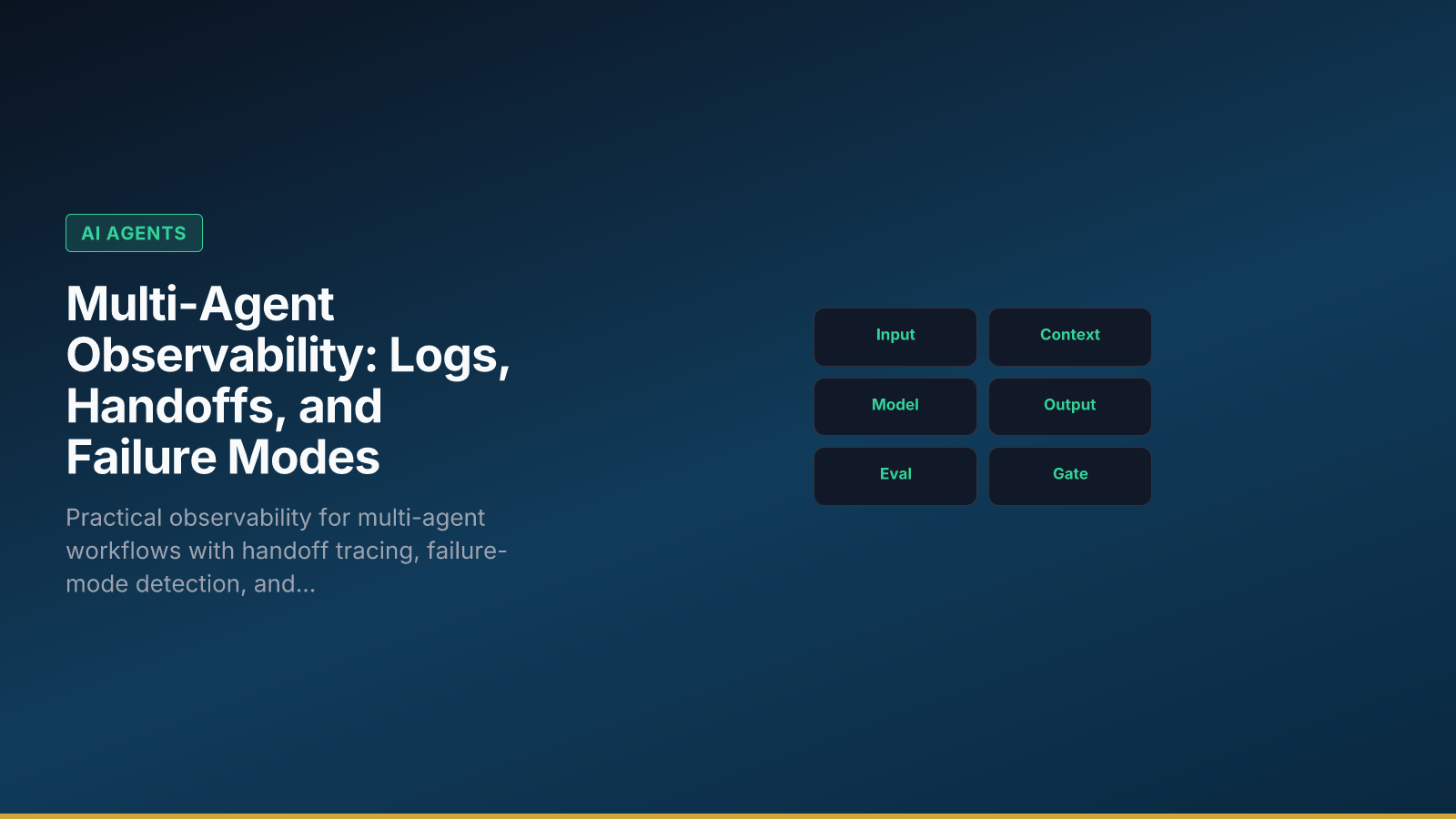 Multi-Agent Observability: Logs, Handoffs, and Failure Modes