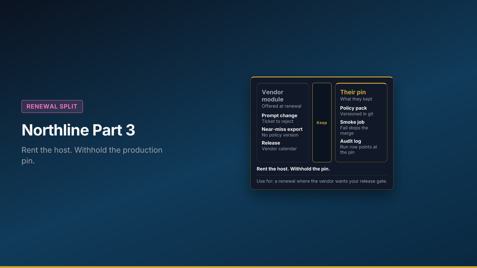They Renewed the AI Platform—and Kept Release Control