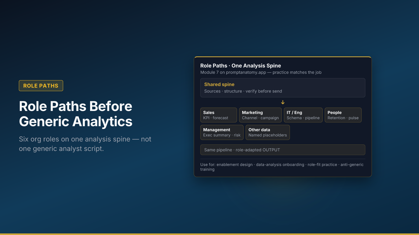 Role Paths Before Generic Analytics