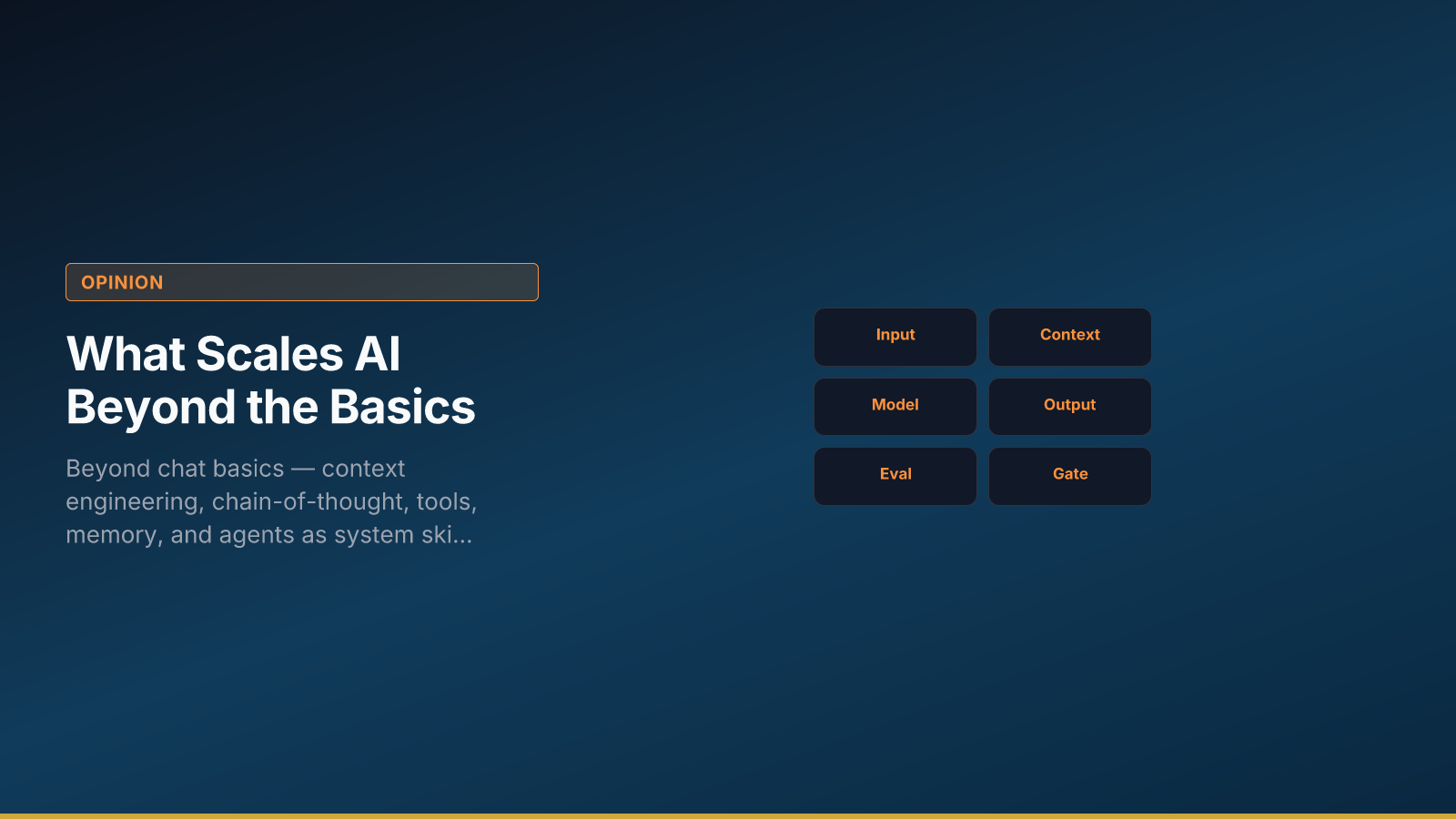 What Scales AI Beyond the Basics